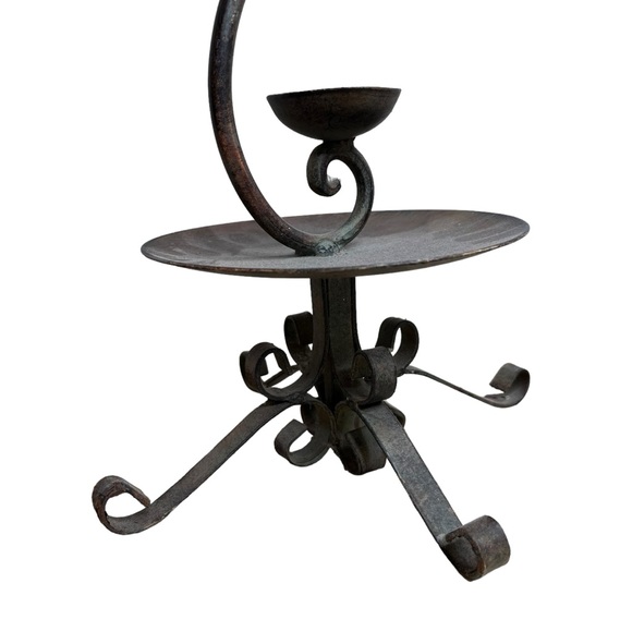 Antique Iron Shabby Victorian Parasol Candle Holder - Picture 9 of 12